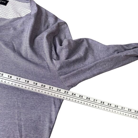 Maceoo T-Shirt Mens 2XL XXL 6 Wavy Navy Blue Long Sleeve V-Neck Flip Cuff Cotton - Picture 10 of 12